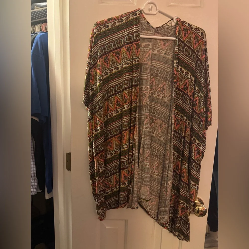 Miley & Molly Open Front Kimono Multicolor Medium - Picture 1 of 3